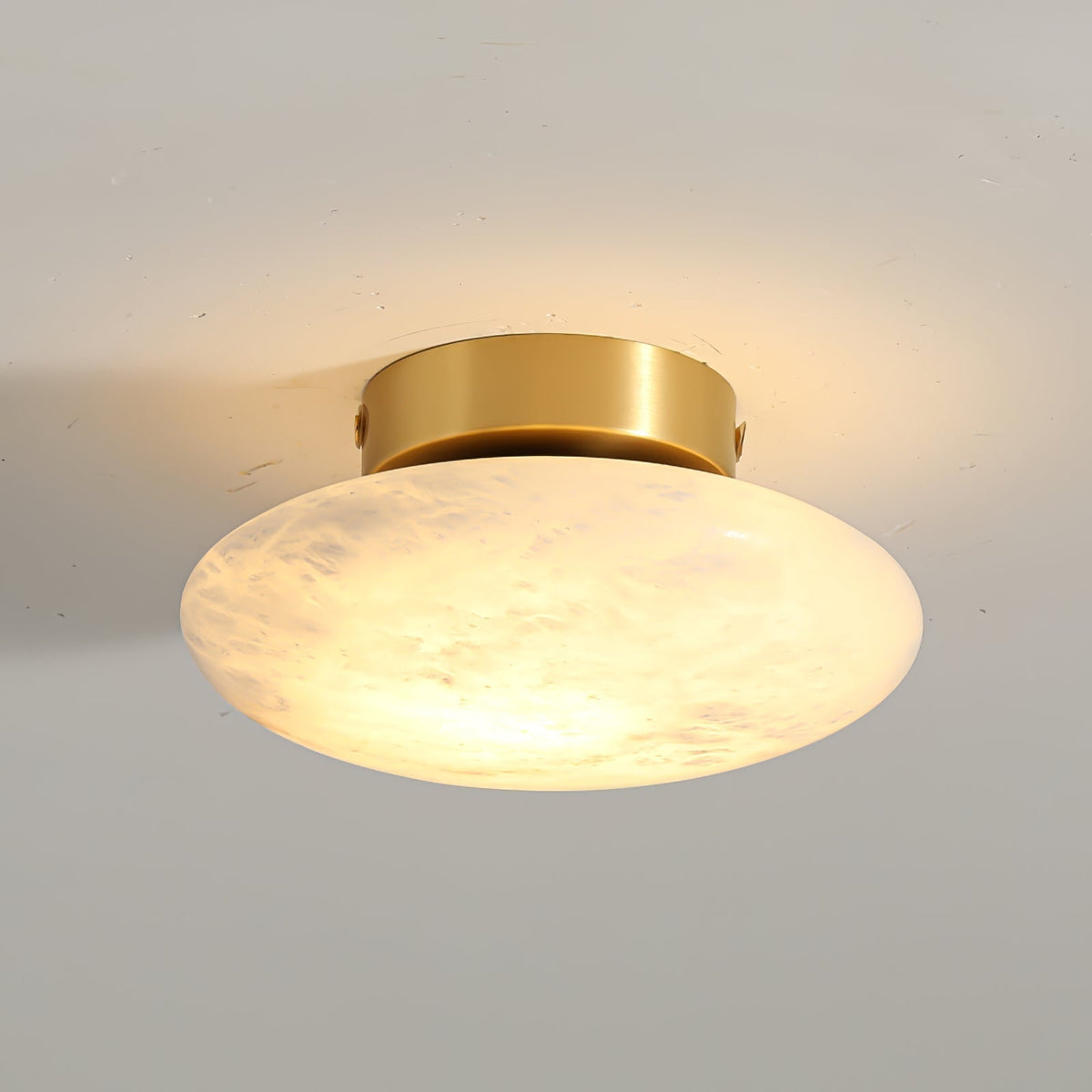 Vanorara Minimalistische Alabaster-flache Deckenleuchte