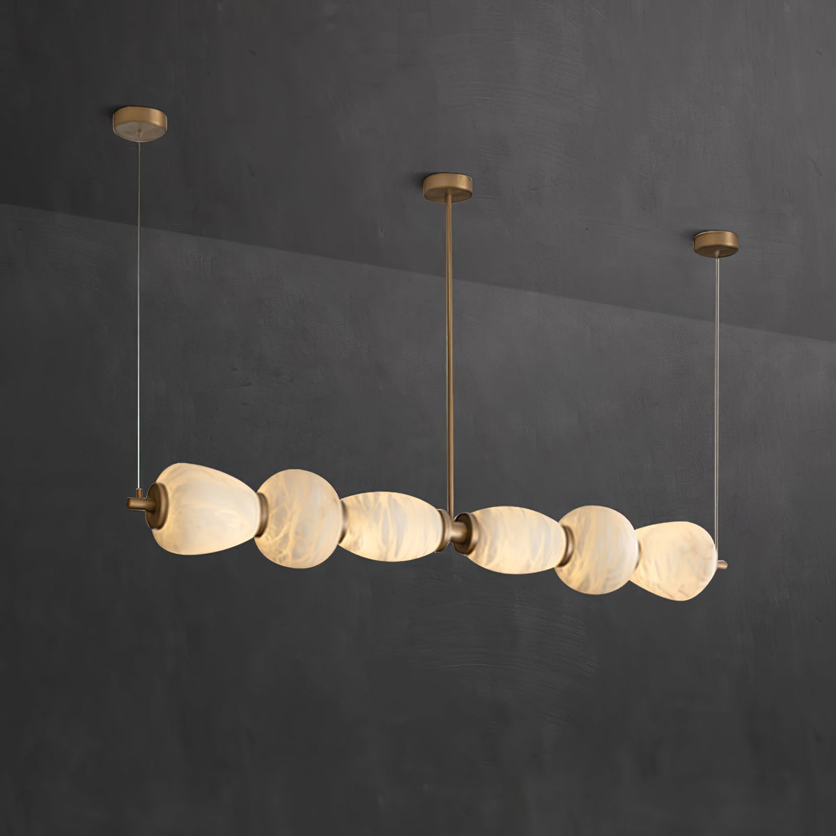 Saroa Alabaster Linear Pendelleuchte