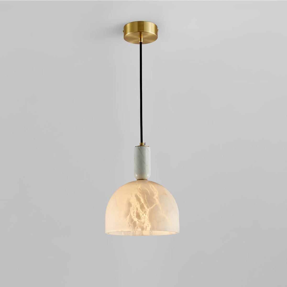 Leda Minimalistische Pendelleuchte aus Alabaster