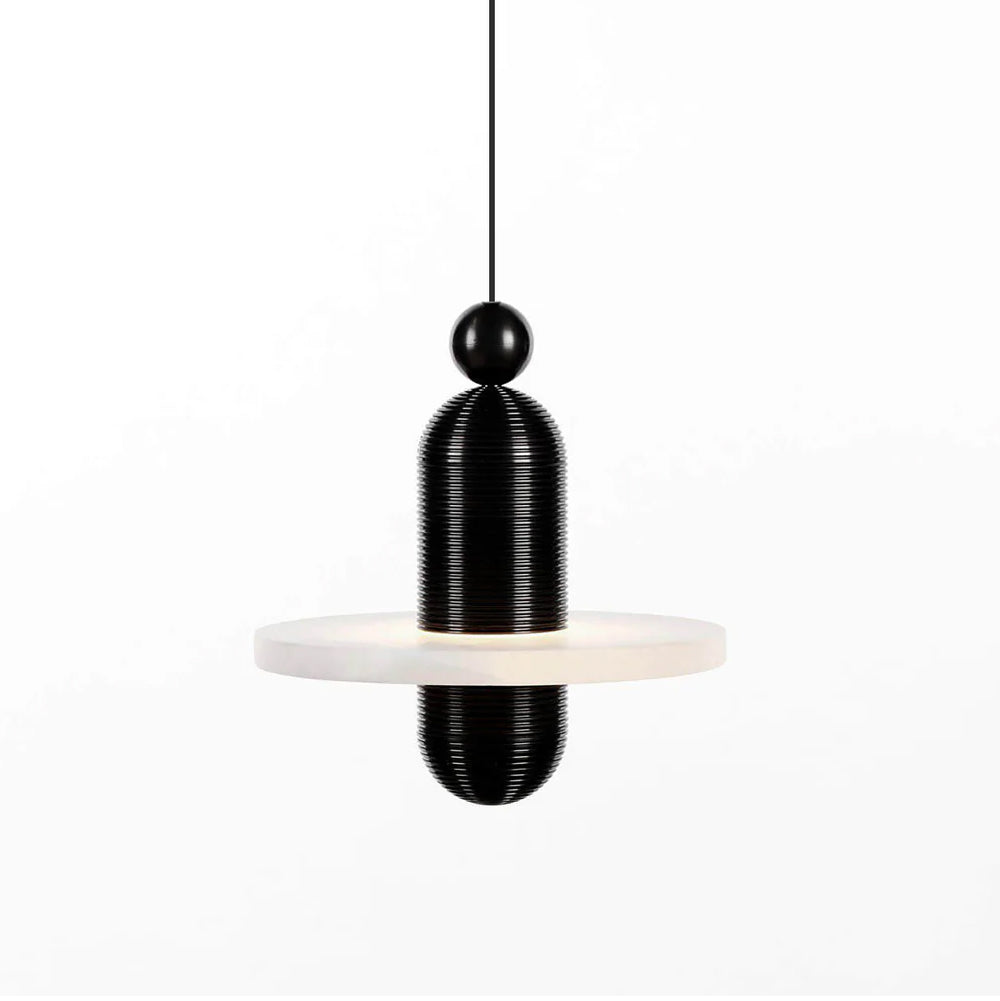 Alabaster Planes Pendelleuchte mit gerilltem Kern futuristisch | Cielum