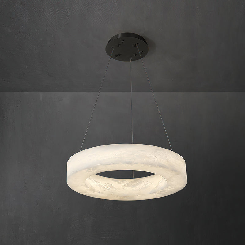 Plotuvyn Kronleuchter zeitgenössische luxuriöse Kronleuchte aus Alabaster in Ringform