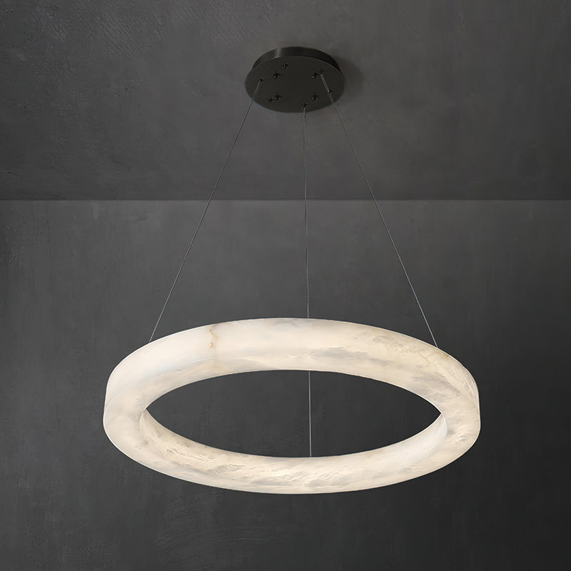Plotuvyn Kronleuchter zeitgenössische luxuriöse Kronleuchte aus Alabaster in Ringform