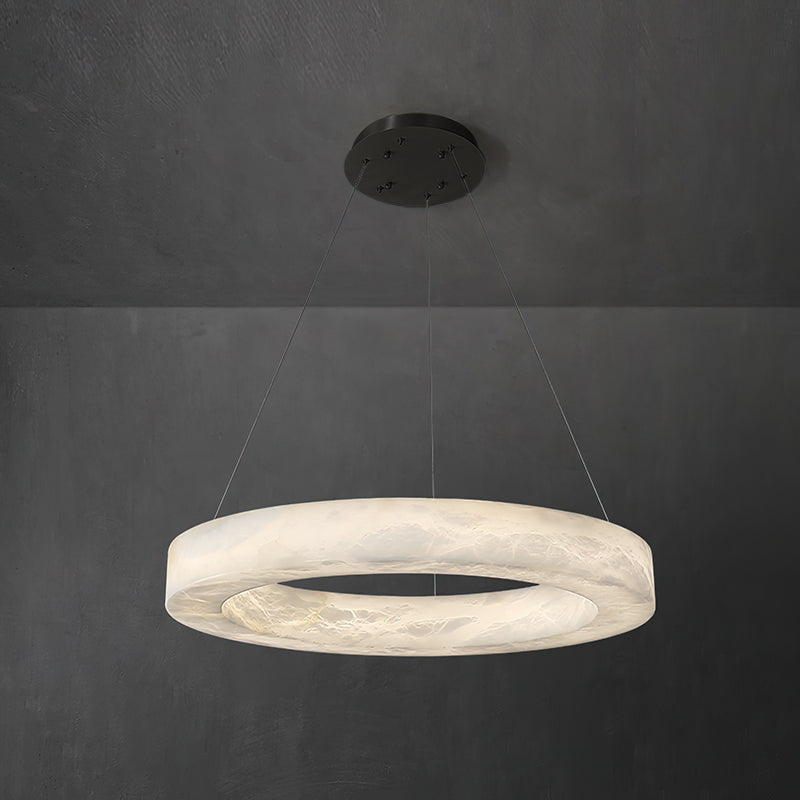 Plotuvyn Kronleuchter zeitgenössische luxuriöse Kronleuchte aus Alabaster in Ringform
