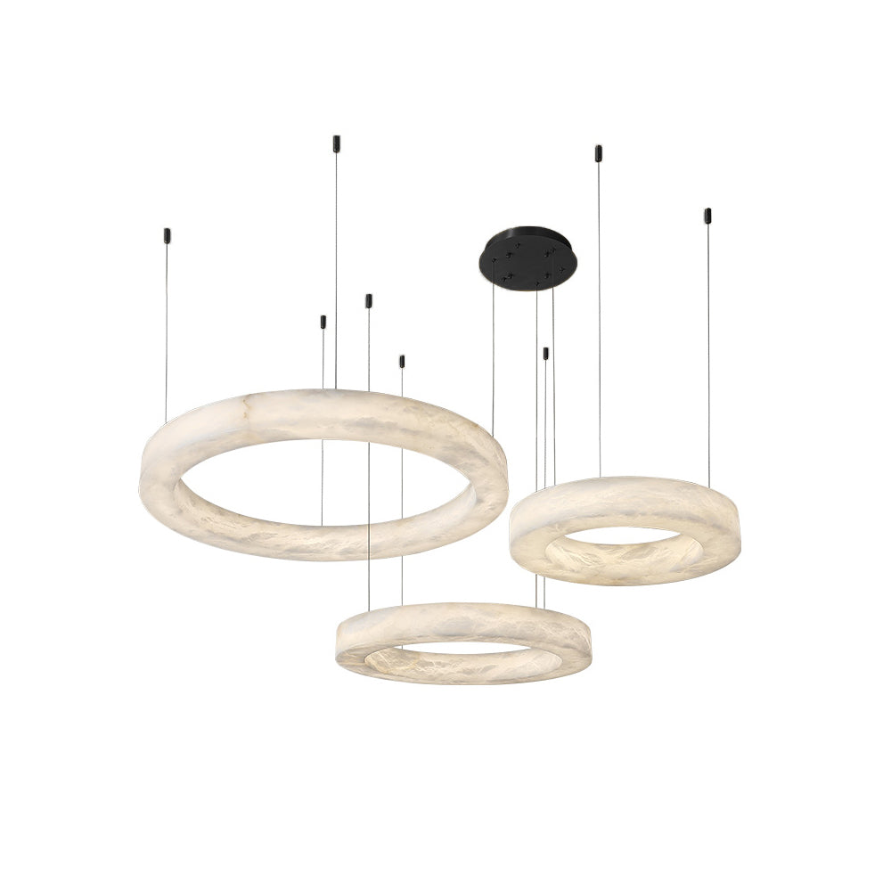 Plotuvyn Kronleuchter zeitgenössische luxuriöse Kronleuchte aus Alabaster in Ringform