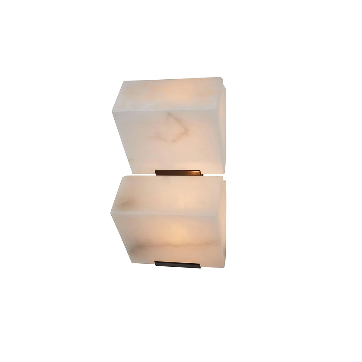 Niviella stufenförmige Alabaster-Wandleuchte mit Stecker