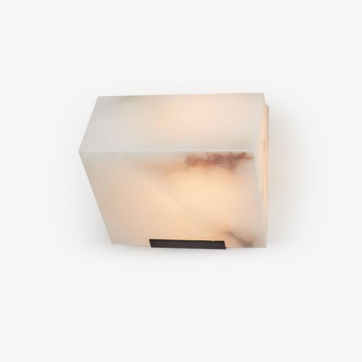 Niviella stufenförmige Alabaster-Wandleuchte mit Stecker