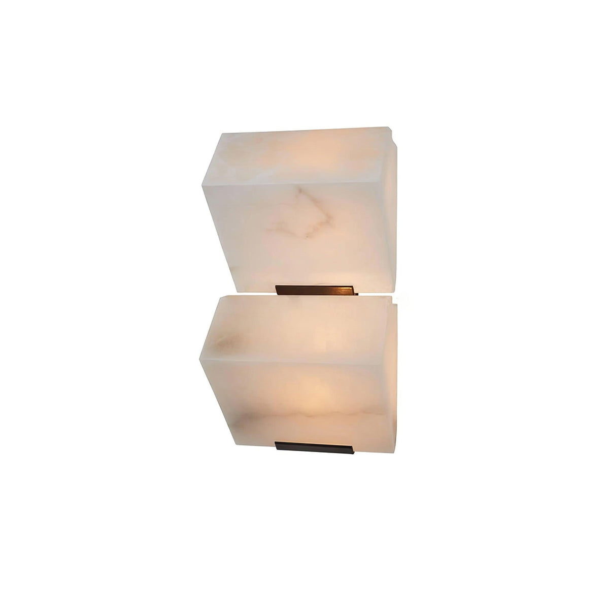 Niviella stufenförmige Alabaster-Wandleuchte mit Stecker