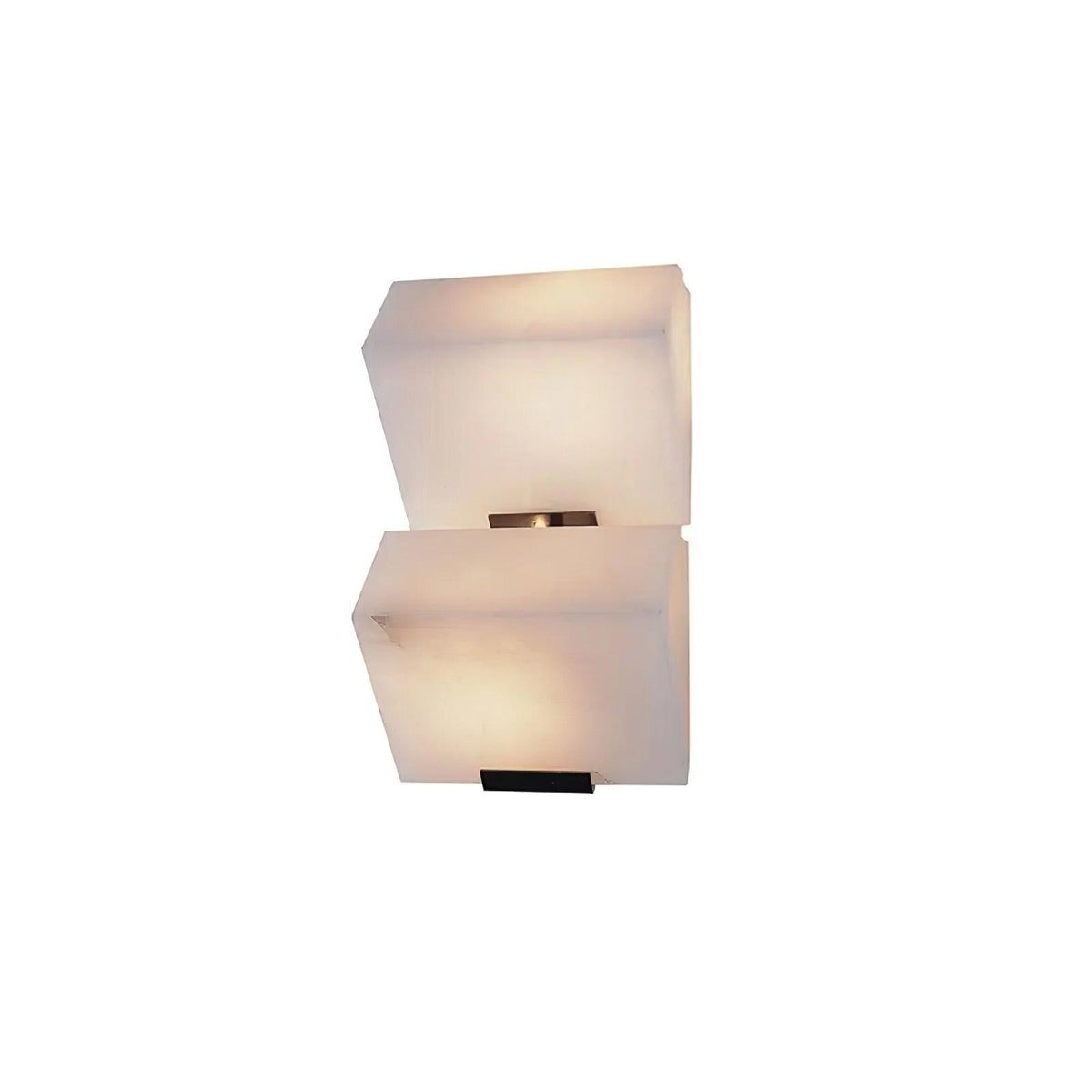 Niviella stufenförmige Alabaster-Wandleuchte mit Stecker