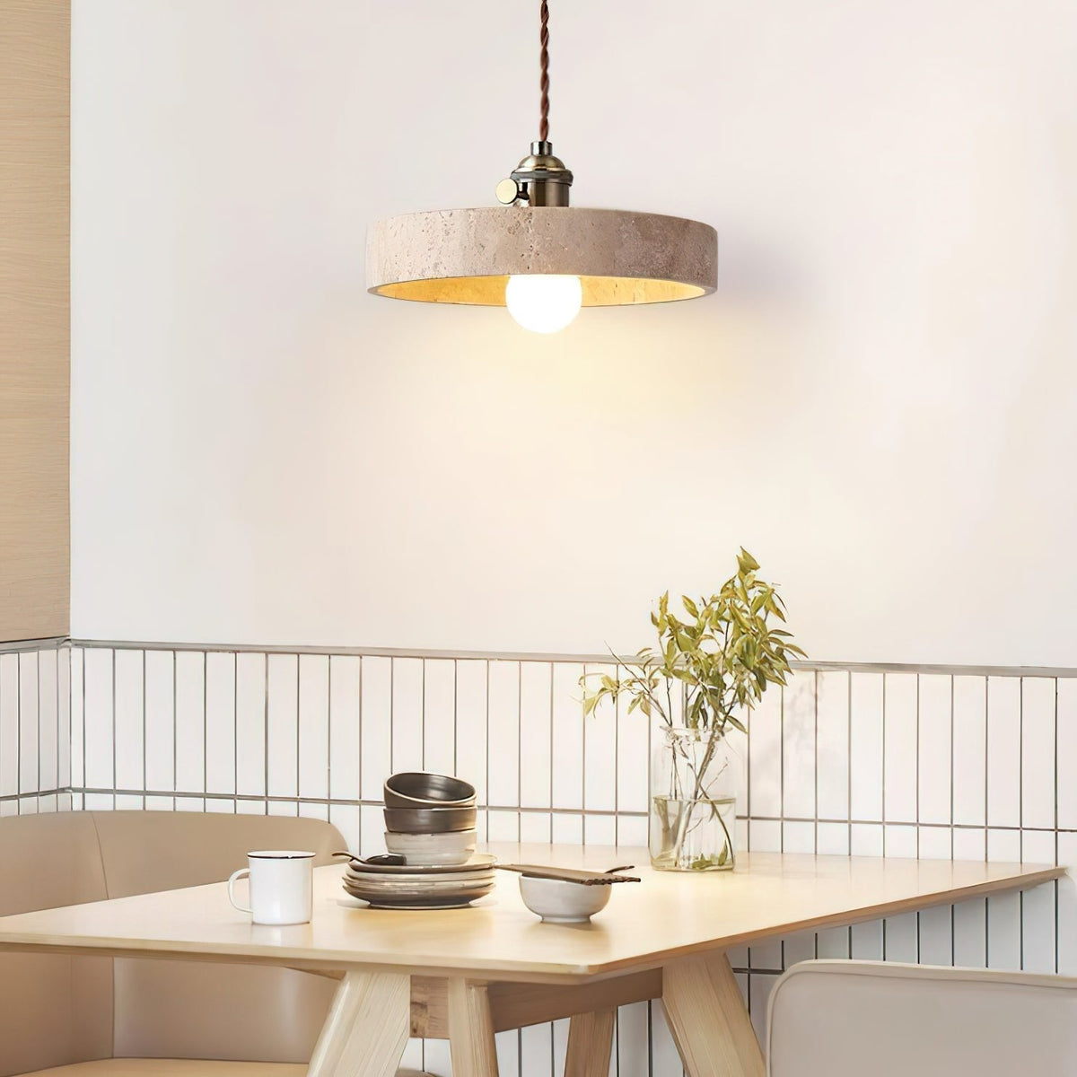 Qisk Travertine Pendelleuchte