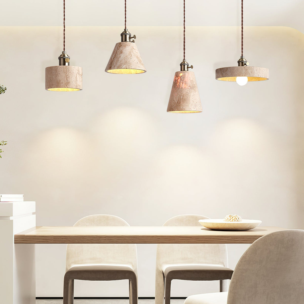 Qisk Travertine Pendelleuchte