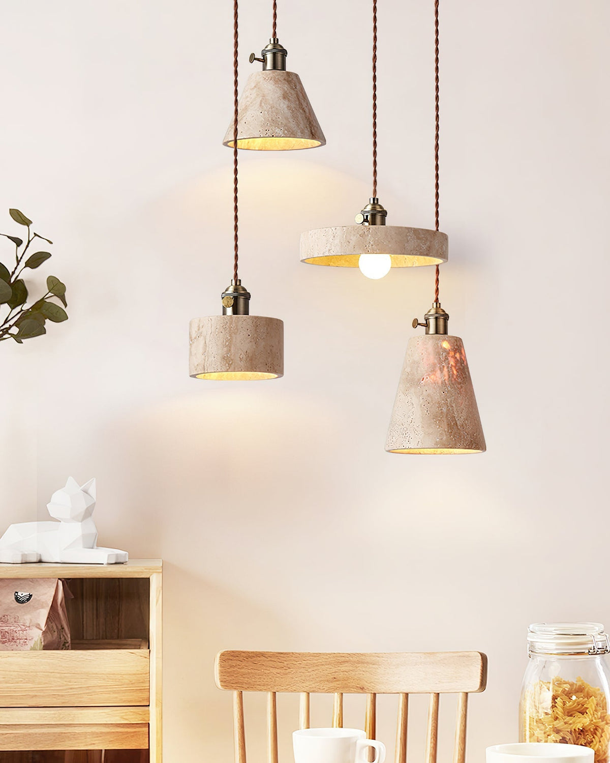 Qisk Travertine Pendelleuchte