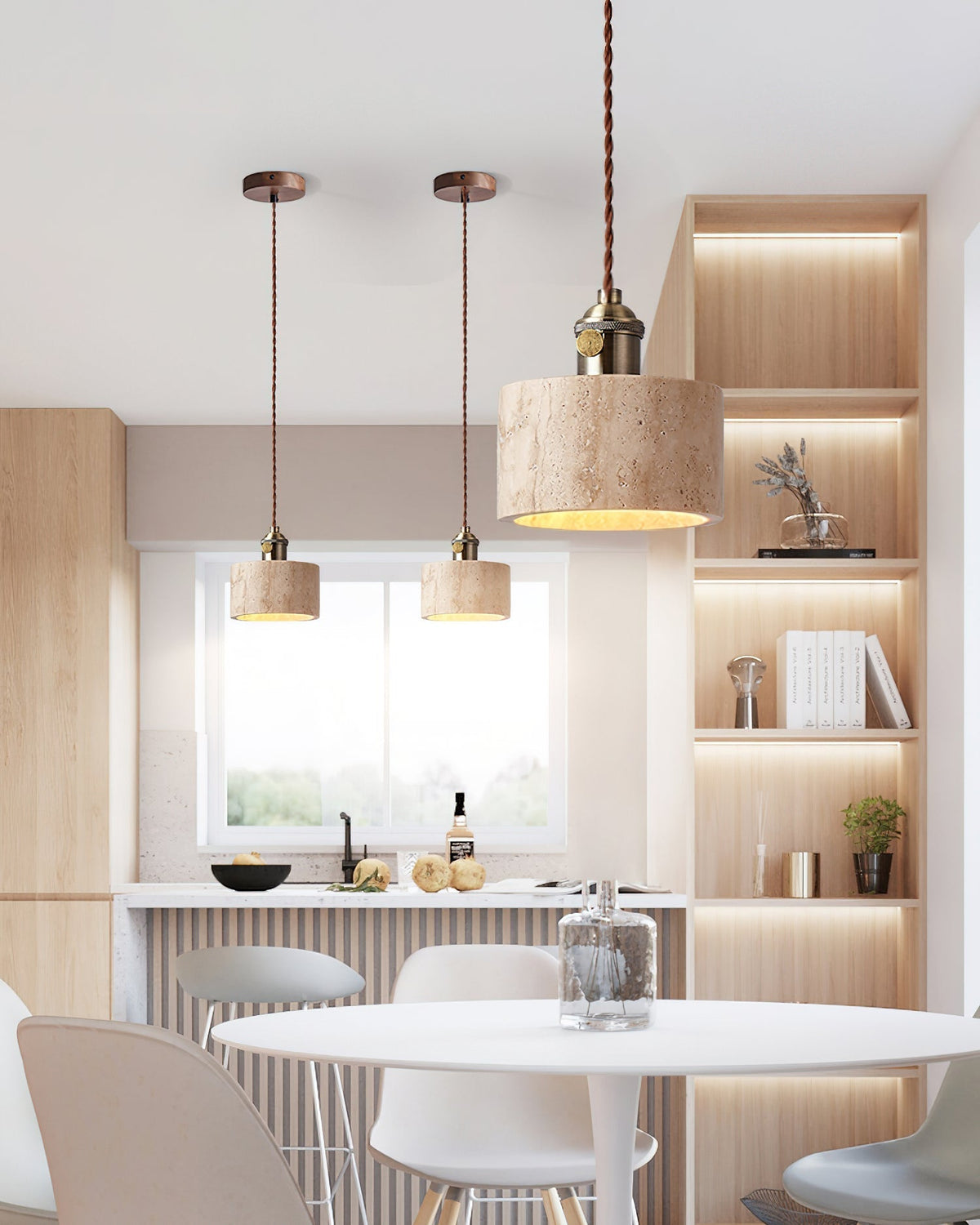 Qisk Travertine Pendelleuchte