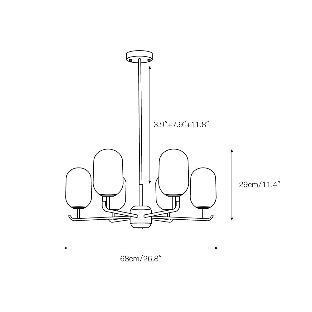 Sifuvyn Kronleuchter modern geometrische Kronleuchte aus Glas