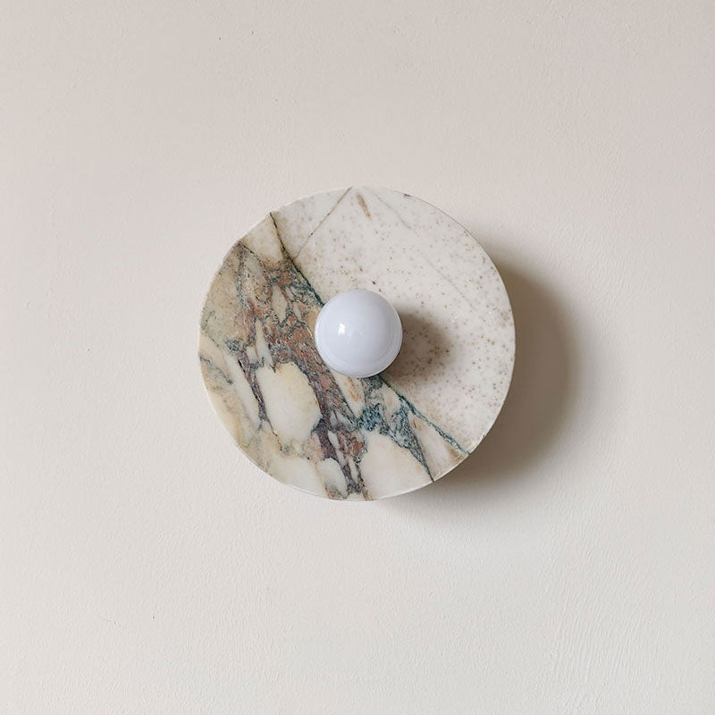 Tinduvyn zeitgenössische minimalistische Wandleuchte aus Marmor in Bvlgari-Lila