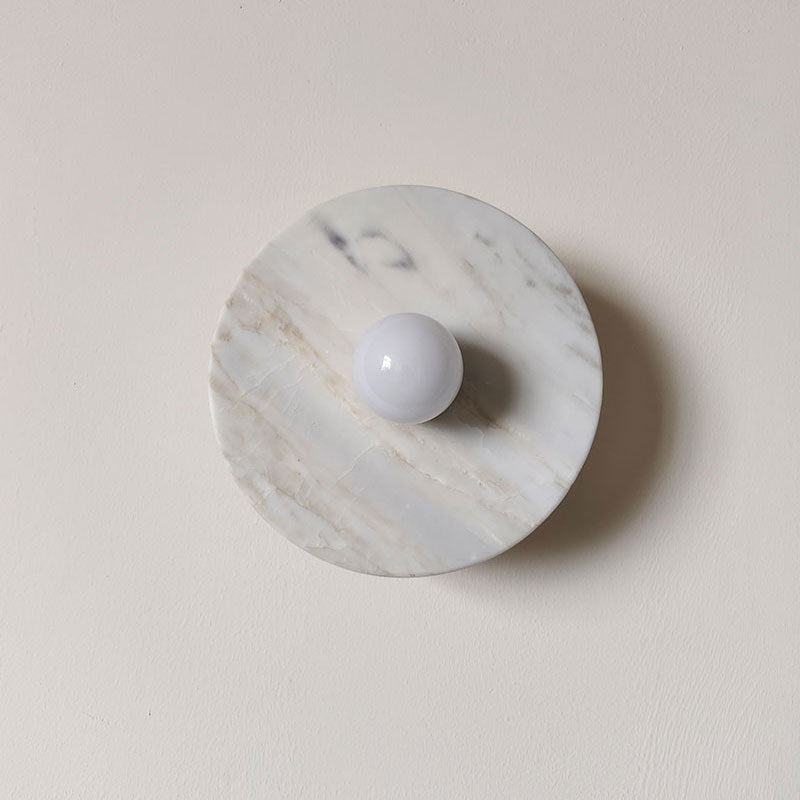 Tinduvyn zeitgenössische minimalistische Wandleuchte aus Marmor in Bvlgari-Lila