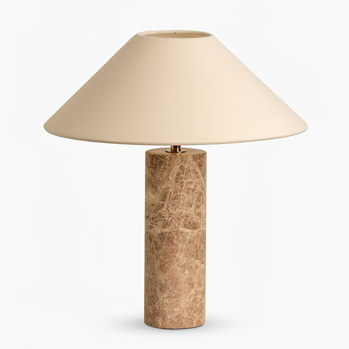 Peterielle Tischleuchte aus Marmor in Beige/Grau