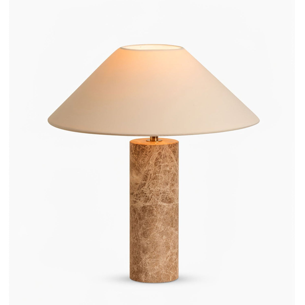 Peterielle Tischleuchte aus Marmor in Beige/Grau