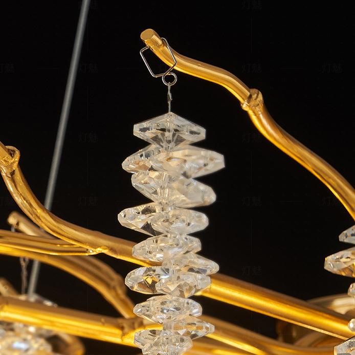 Elyuira Kronleuchter Gold Kristall Ast Elegant