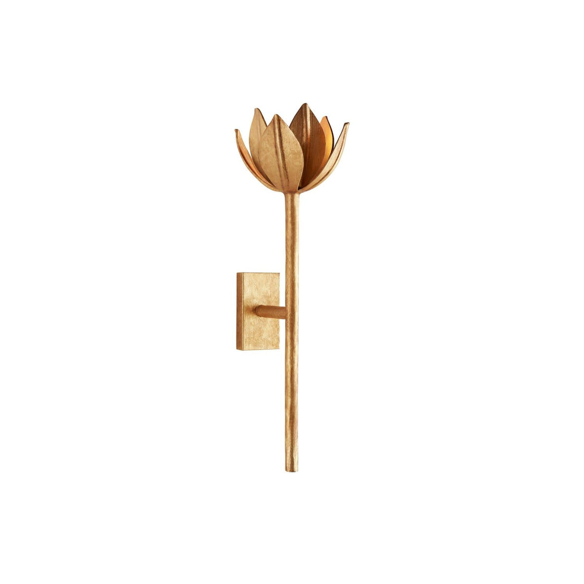 Clira Messing Lotus-Blüte Wandleuchte