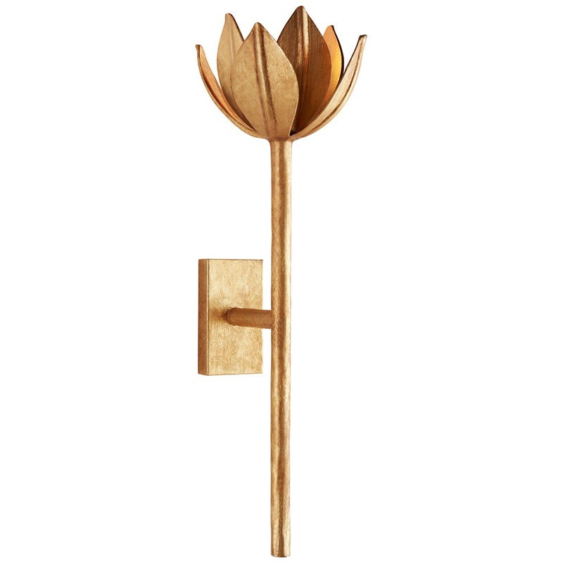 Clira Messing Lotus-Blüte Wandleuchte