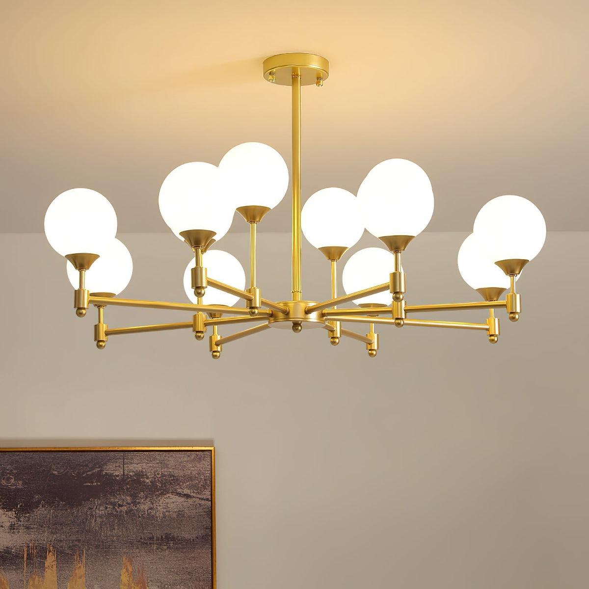 Vatnuvyi minimalistisch Kronleuchter aus Glas mit Kugeln