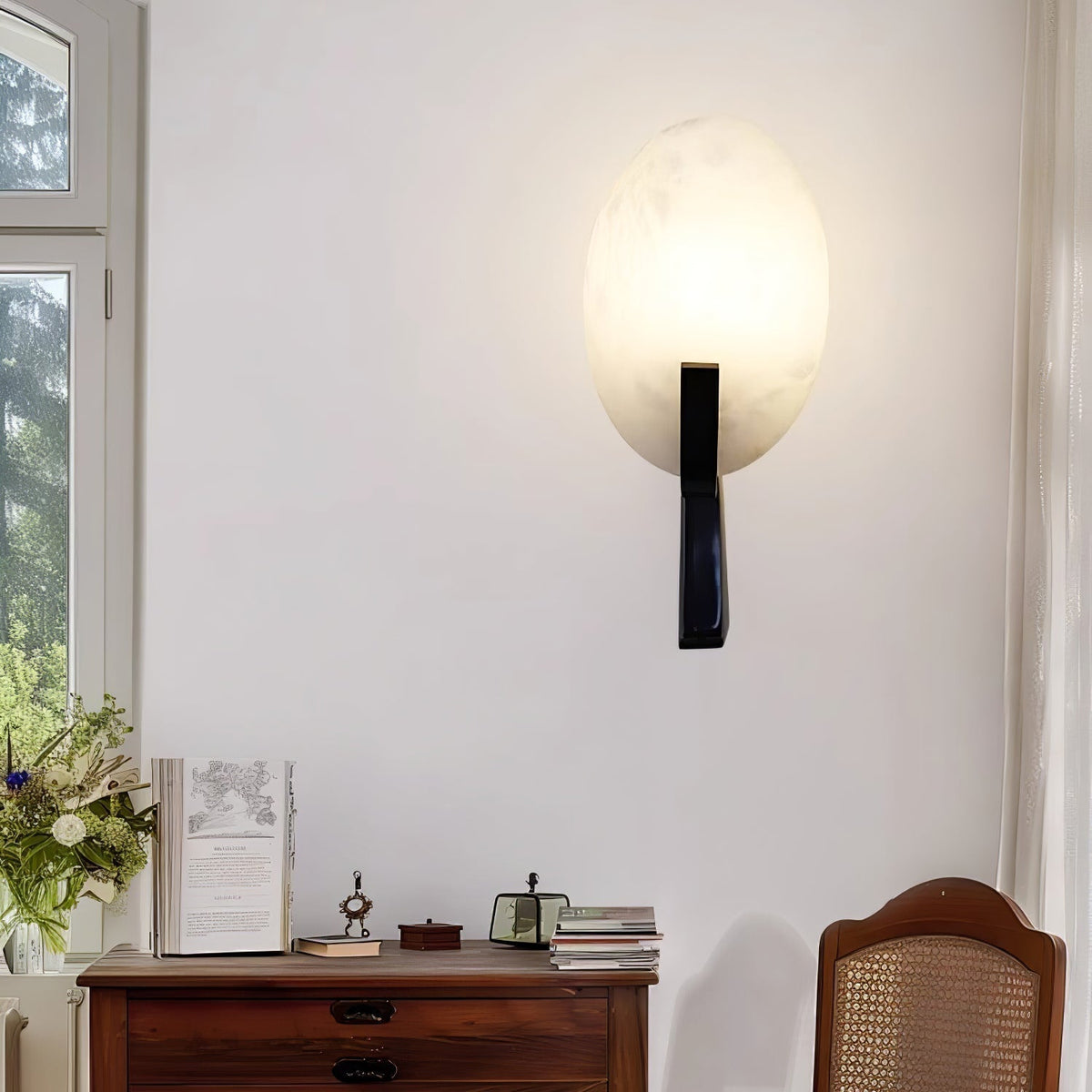 Nivaeria moderne Wandleuchte aus Alabaster