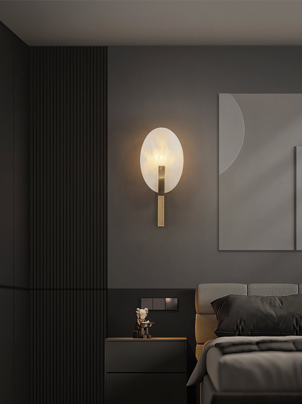 Nivaeria moderne Wandleuchte aus Alabaster