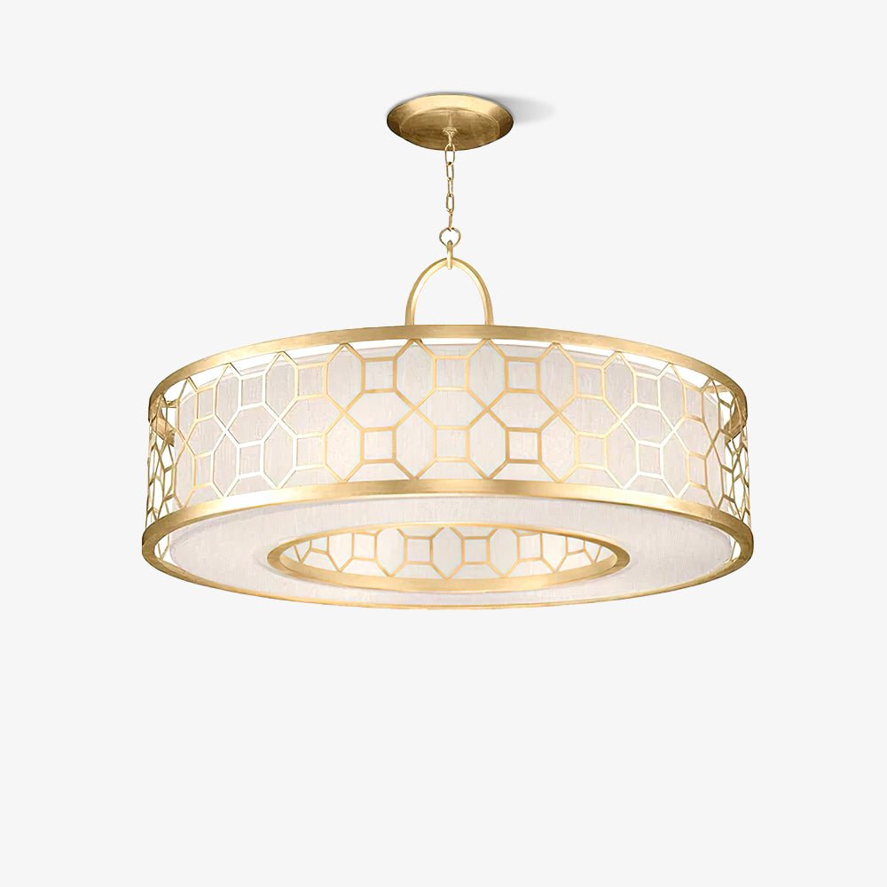 Arshaor Premium Elegance runde Pendelleuchte aus Kupfer mit Glaskolben
