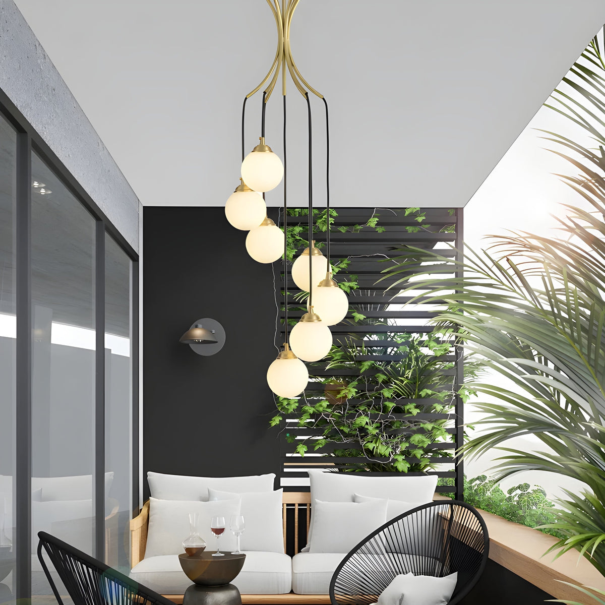 Zoruvyi modern minimalistisch Ball Drop Glas Kronleuchter
