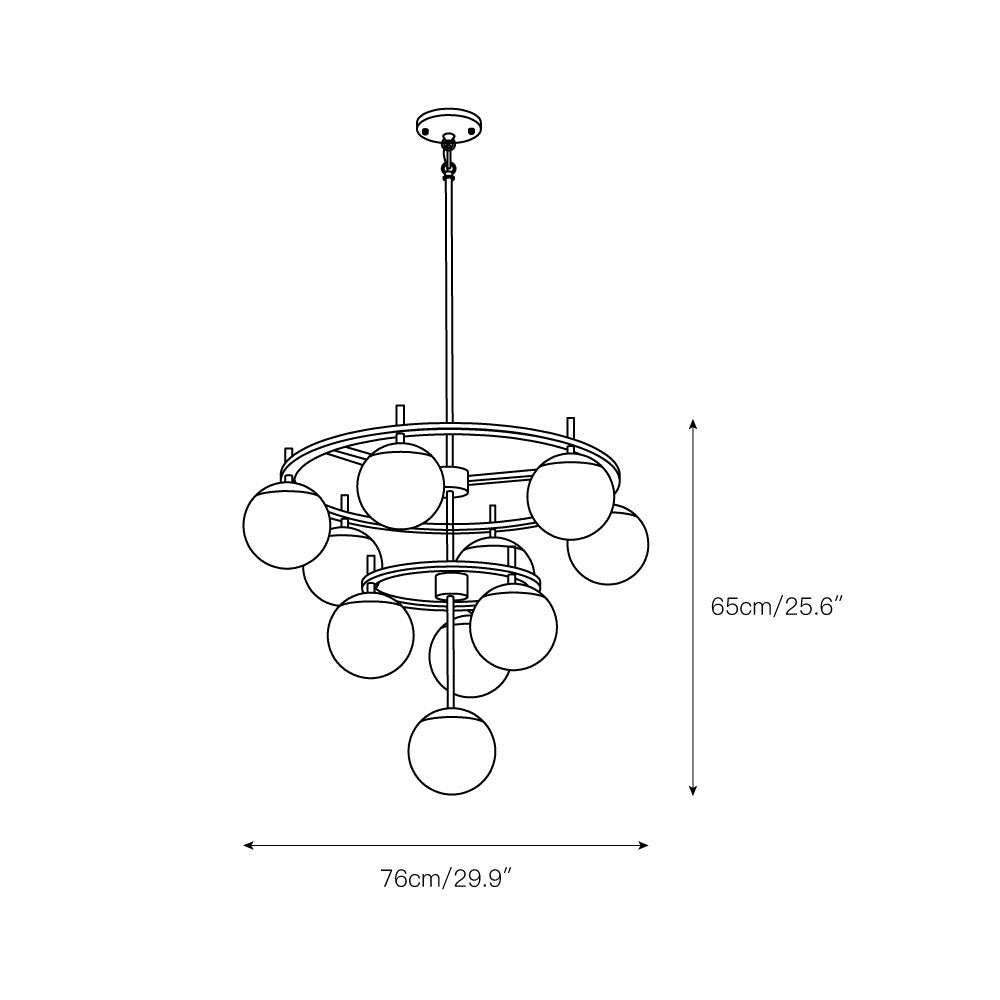 Ornuvyn Kronleuchter zeitgenössische minimalistische Kronleuchte aus Glas