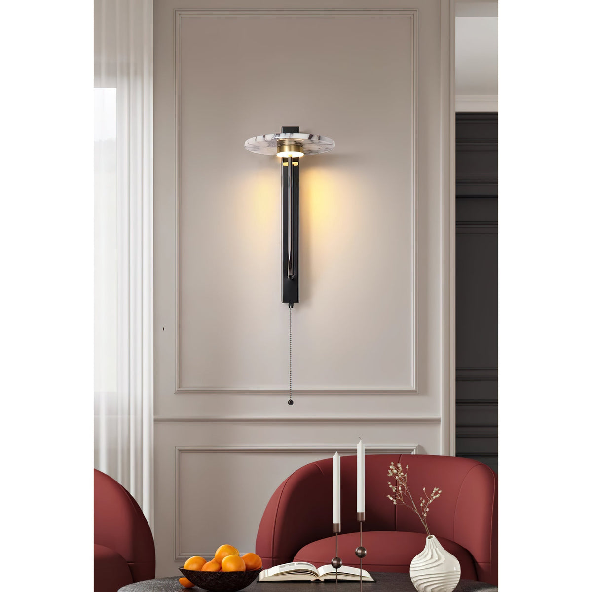 Aevuvyn zeitgenössische minimalistische Marmor-Wandleuchte