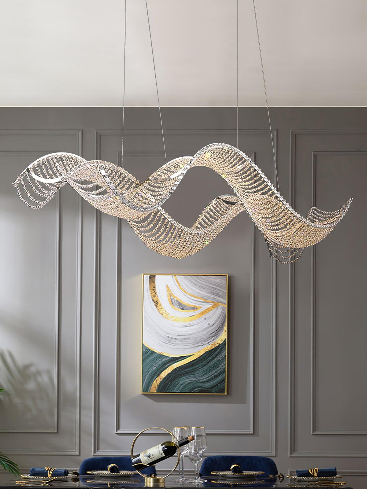 Caelox Kronleuchter im postmodernen Luxus-Stil aus Kristall