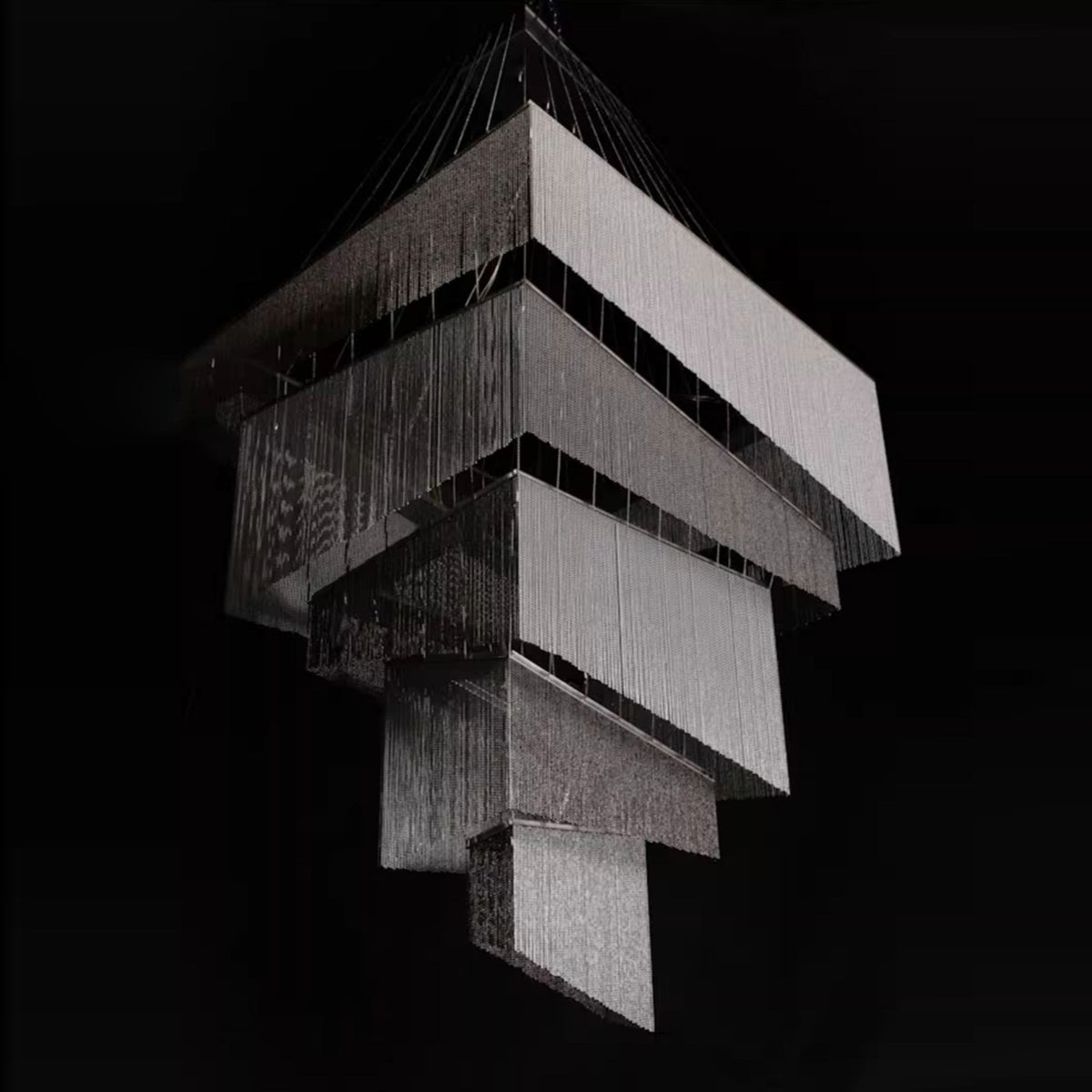 Caeluvyn Kronleuchter Postmodern Kettensaure mit Metallketten und Quasten