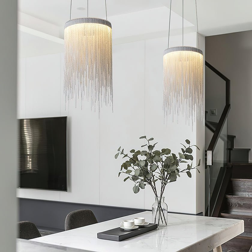 Arsoliel zeitgenössische luxuriöse Pendelleuchte mit Kette und Quasten