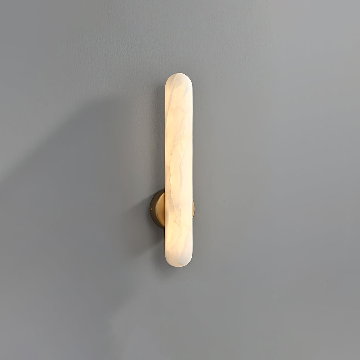 Elvenira zylindrische Alabaster-Wandleuchte