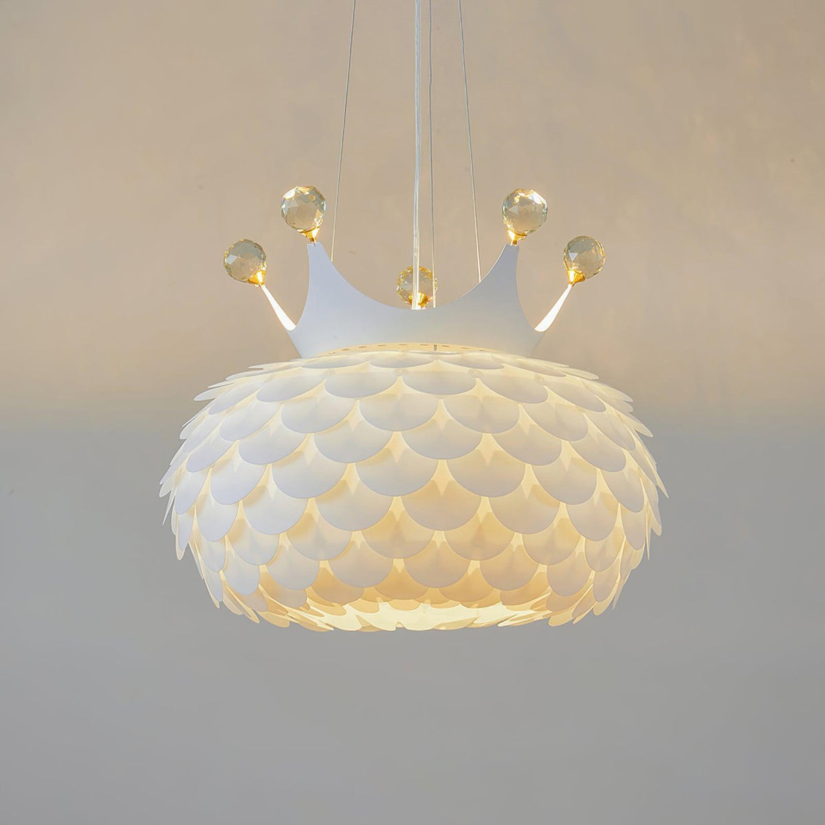 Keloz Pendelleuchte Acryl geschwungene Krone whimsisch