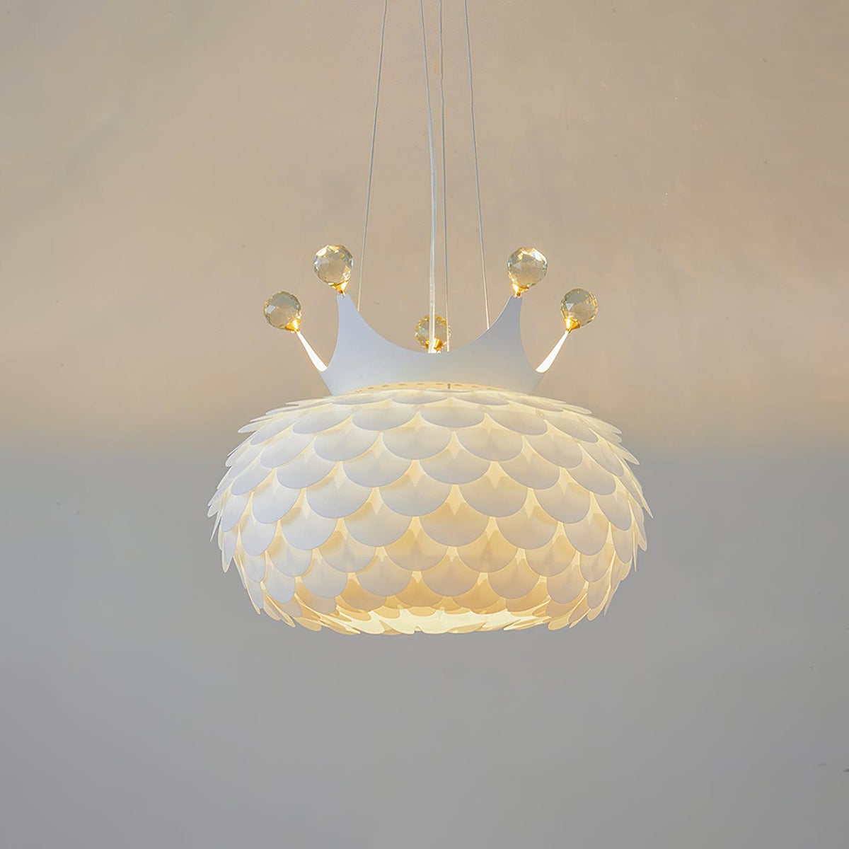 Keloz Pendelleuchte Acryl geschwungene Krone whimsisch