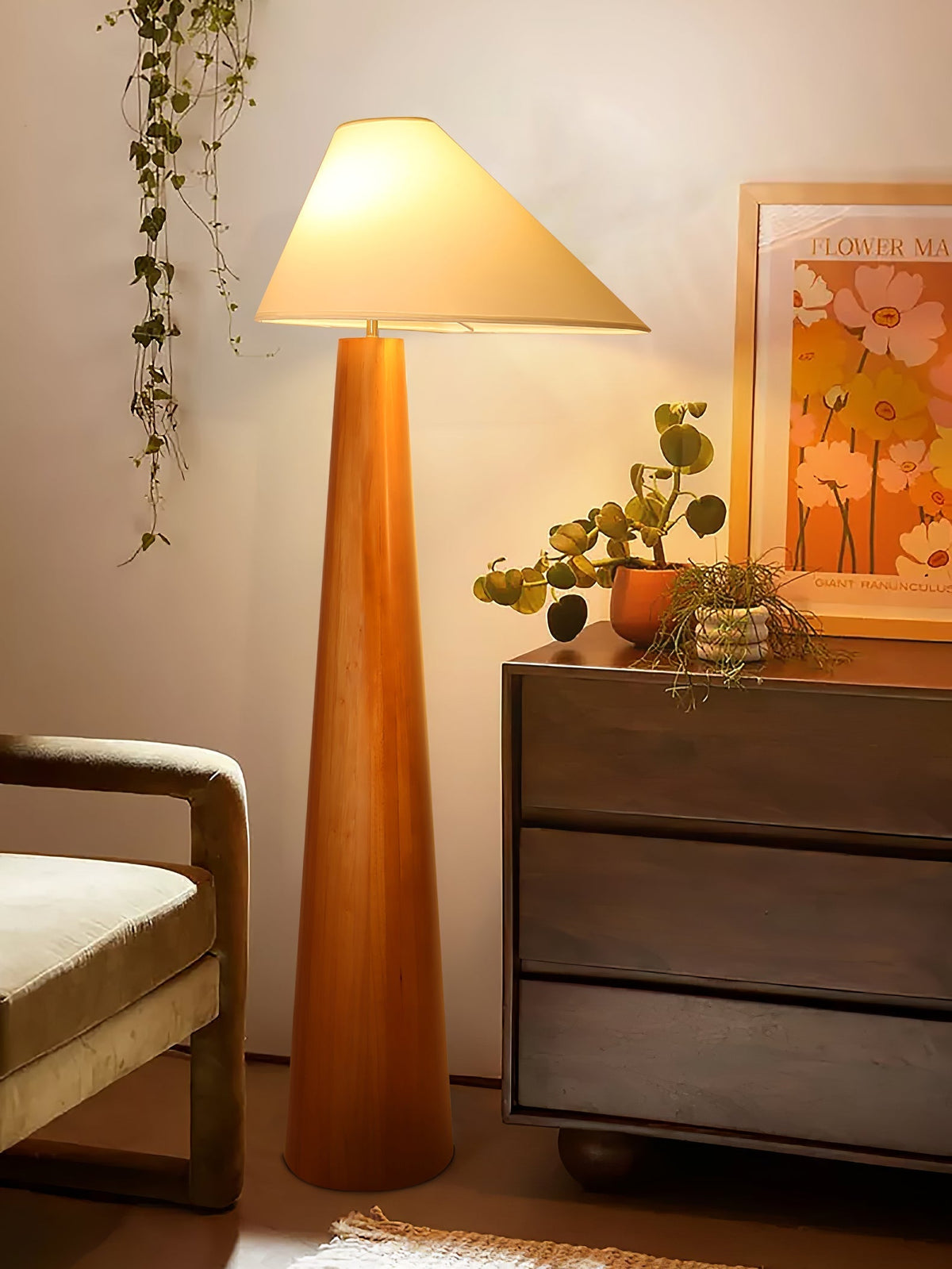 Pinnacle Minimalistische Stehleuchte aus Holz