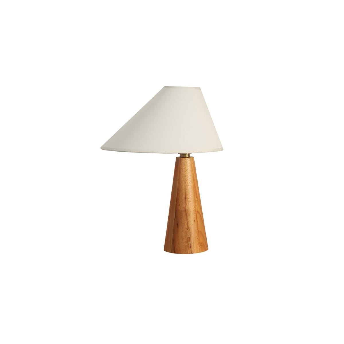 Mirose Tischleuchte aus Holz und Stoff im Landhausstil