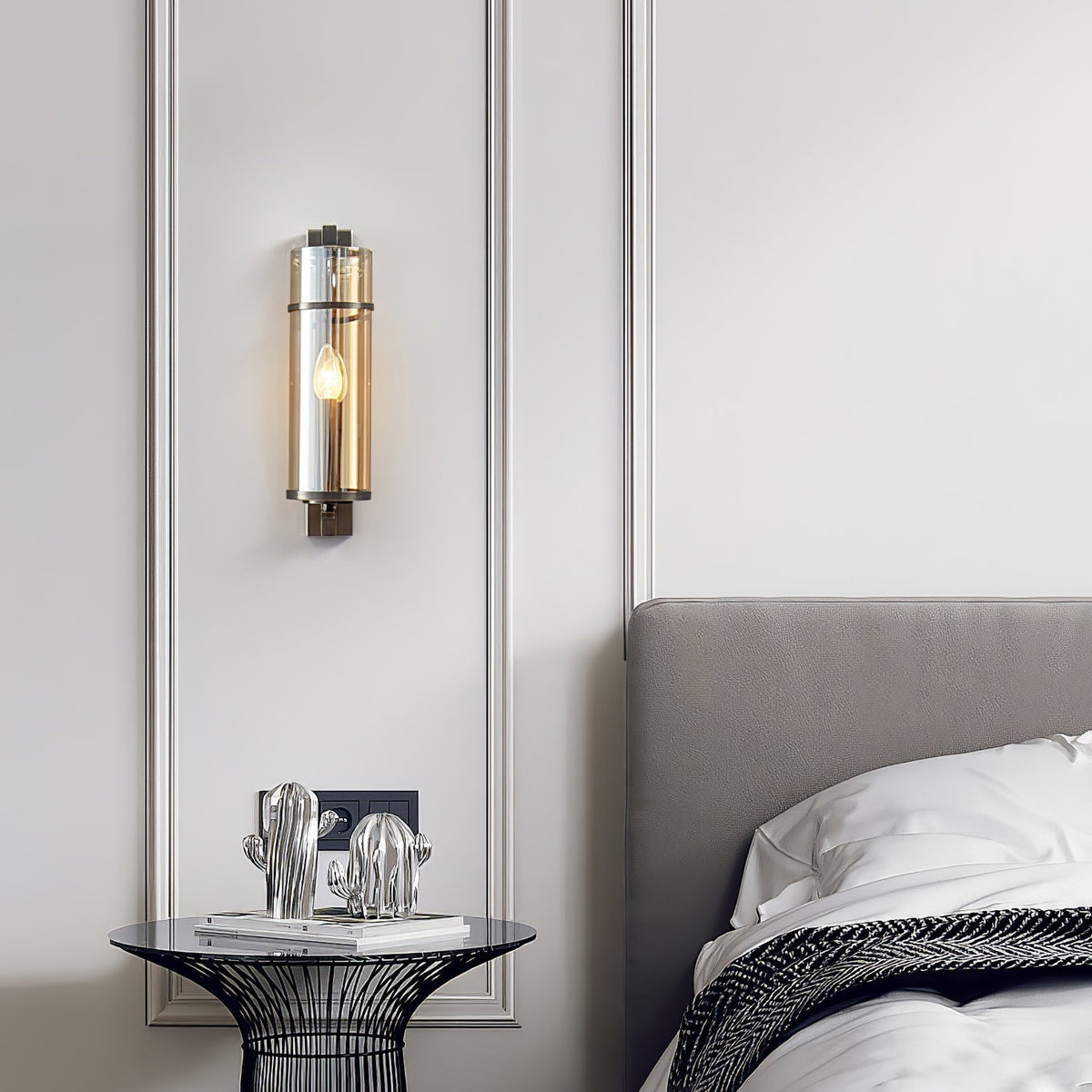 Niroxen Premium zeitgenössische Kunstglas-Wandleuchte