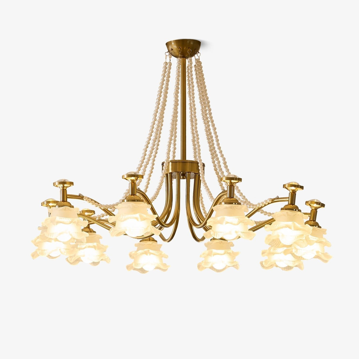 Cotalisra Kronleuchter Premium Elegance Rose Glas