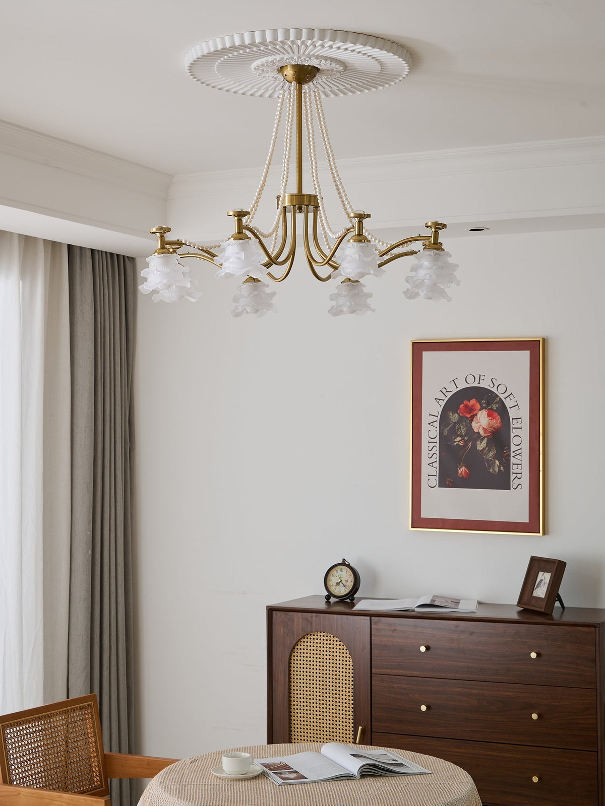 Cotalisra Kronleuchter Premium Elegance Rose Glas
