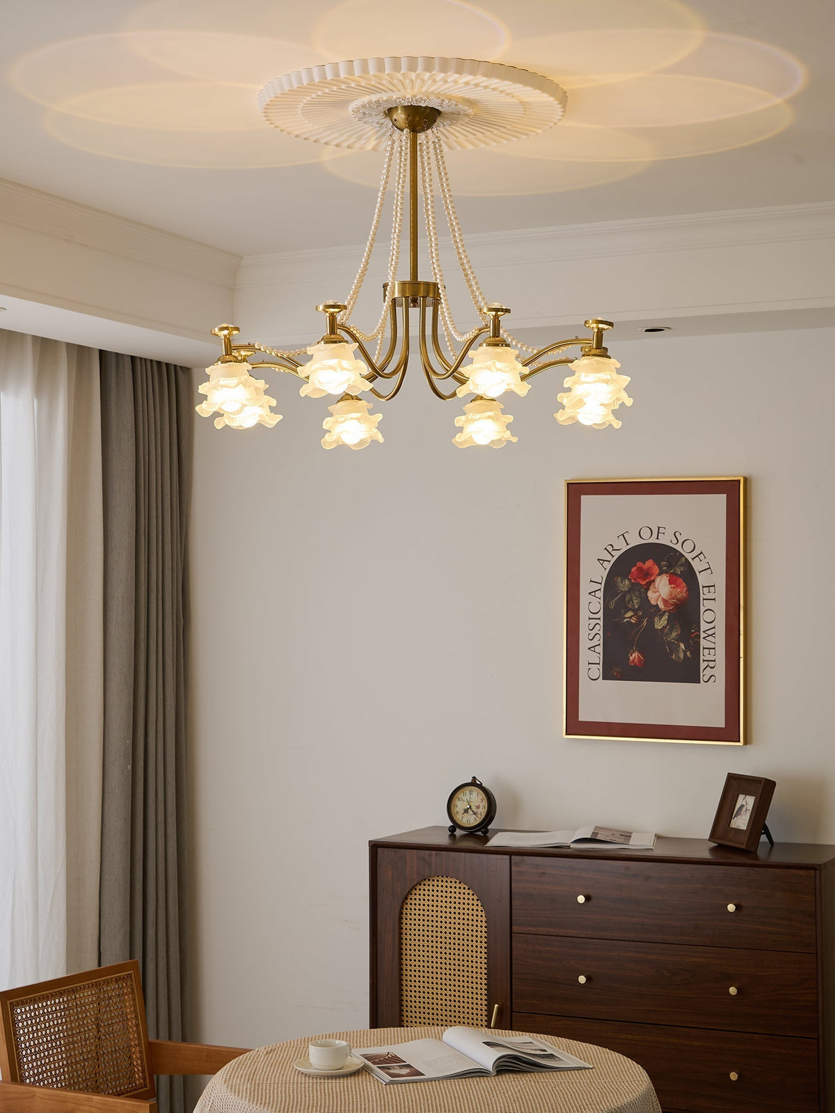 Cotalisra Kronleuchter Premium Elegance Rose Glas