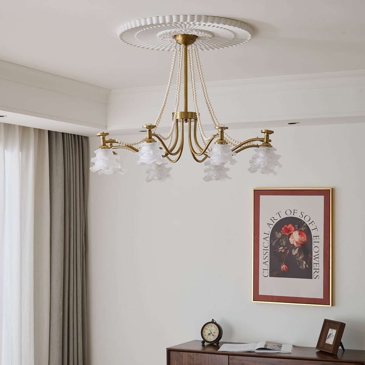 Cotalisra Kronleuchter Premium Elegance Rose Glas