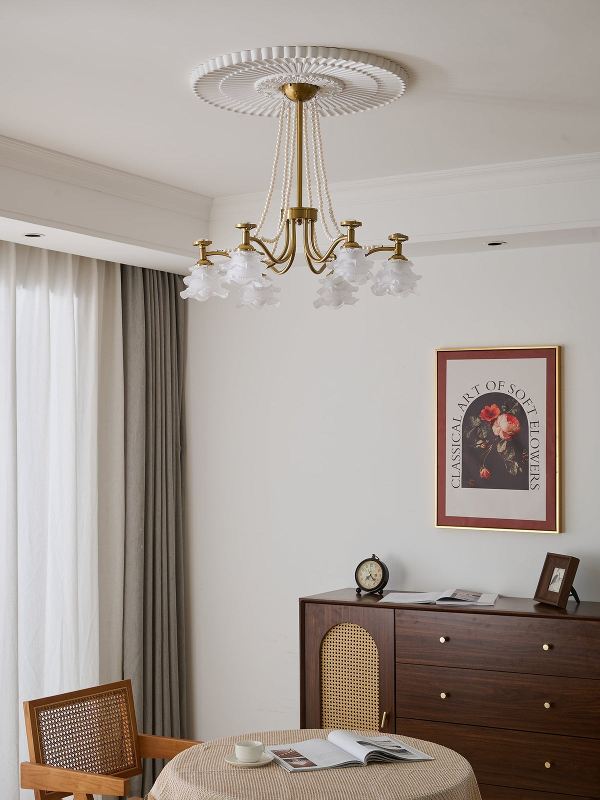 Cotalisra Kronleuchter Premium Elegance Rose Glas