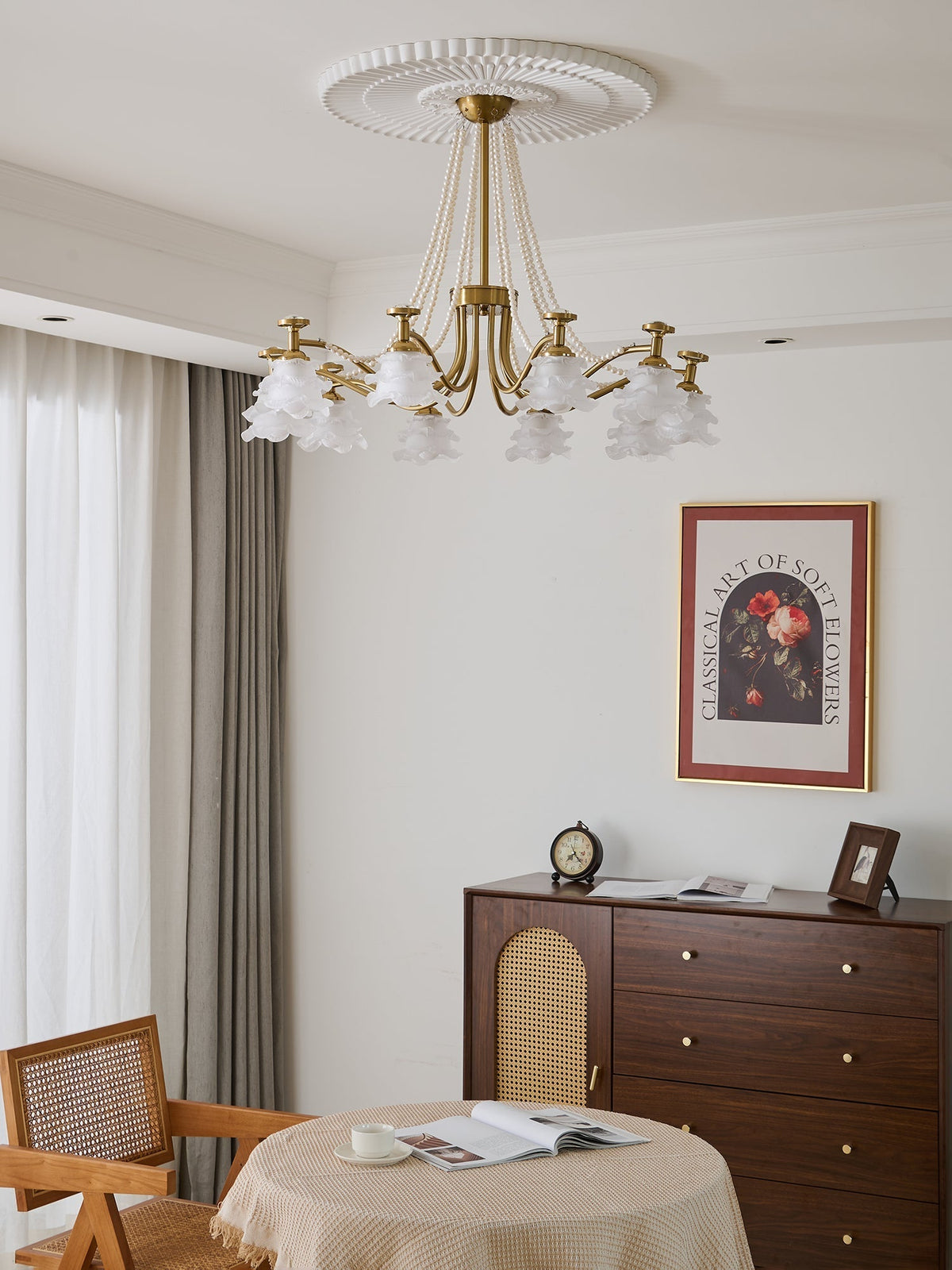 Cotalisra Kronleuchter Premium Elegance Rose Glas