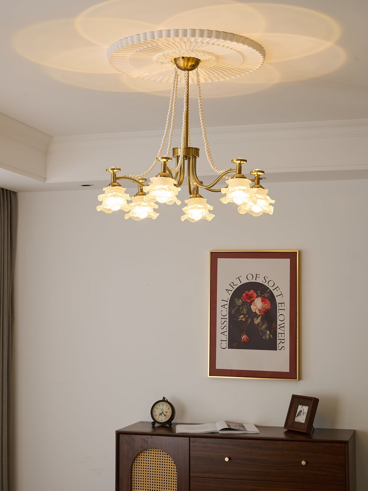 Cotalisra Kronleuchter Premium Elegance Rose Glas