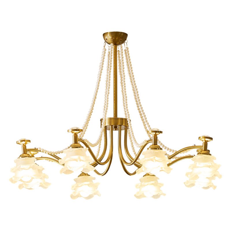 Cotalisra Kronleuchter Premium Elegance Rose Glas