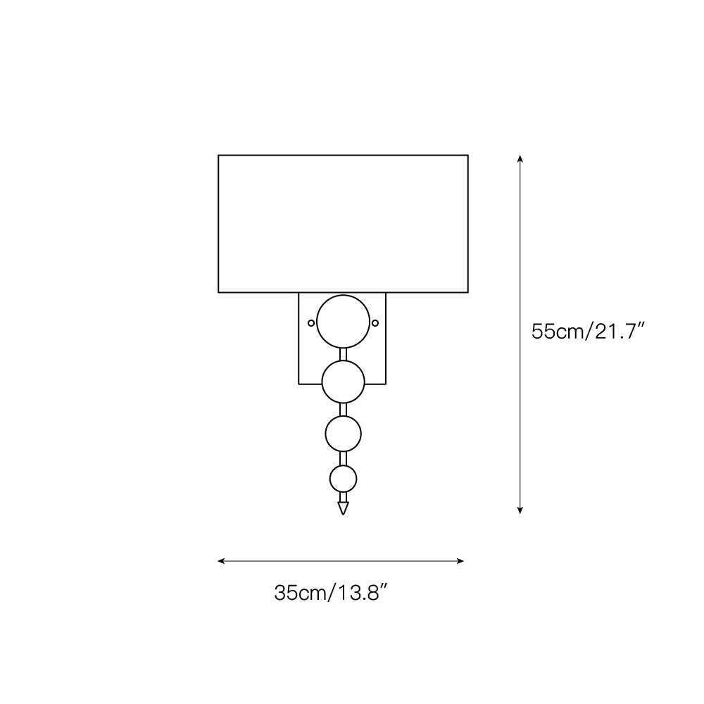 Eirikuvyn Premium Moderne Metall-Stoff-Wandleuchte