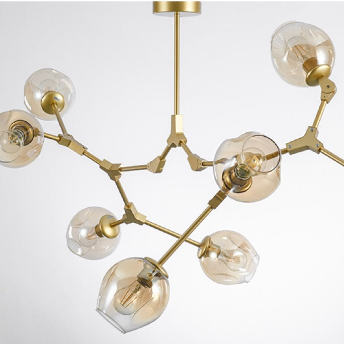 Valentina Pendelleuchte Schwarze/Gold Wohnzimmer/Schlafzimmer Glas